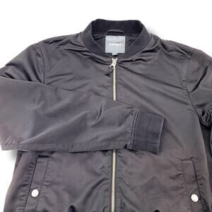 Bonobos Black Bomber Jacket Men's M Sleek Minimalist Streetwear